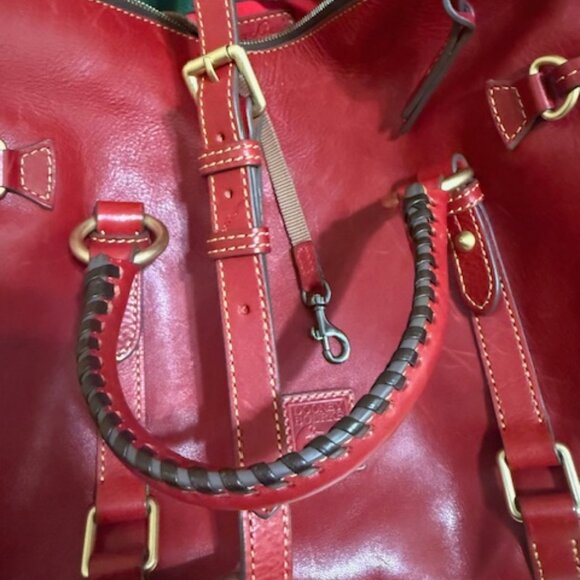 Large Florentine Red Dooney & Bourke Satchel - Picture 9 of 10